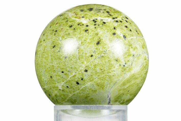 Polished Lizardite With Hematite Sphere #350151
